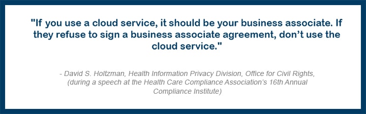 OCRs Position on HIPAA Cloud Services