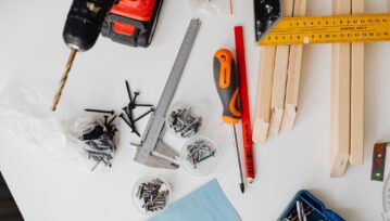 A Woodwork Tools on White Surface